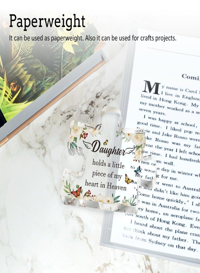 Hakumata Memorial Gifts for Loss of Daughter,Sympathy Gift Acrylic Puzzle Plaque,Bereavement Gifts for Loss of Daughter,Condolence Gifts for Loss,Paperweight Gift - Image 4